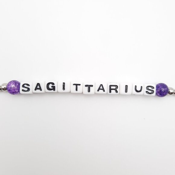 Sagittarius Optimist Zodiac Astrology Beaded Keychain Handmade Accessory - Picture 4 of 9